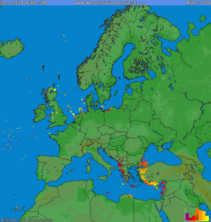 Blitzkarte Europa 21.11.2024