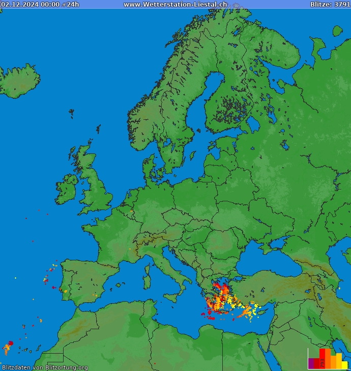 Blitzkarte Europa 02.12.2024